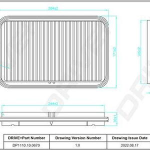 Vzduchový filtr DRIVE DP1110.10.0670