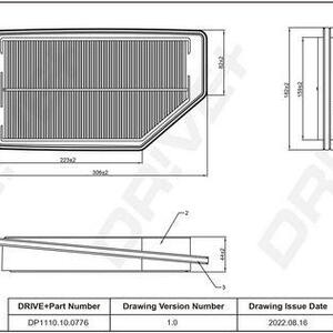 Vzduchový filtr DRIVE DP1110.10.0776