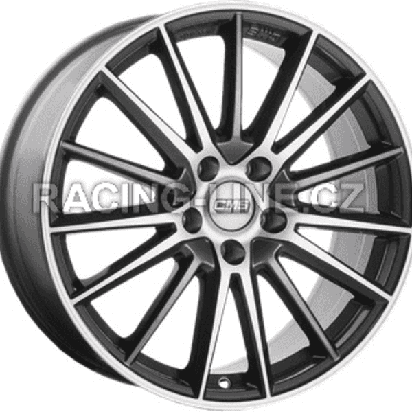 Alu kola CMS C23, 18x8 5x112 ET43, černá lesklá + leštění