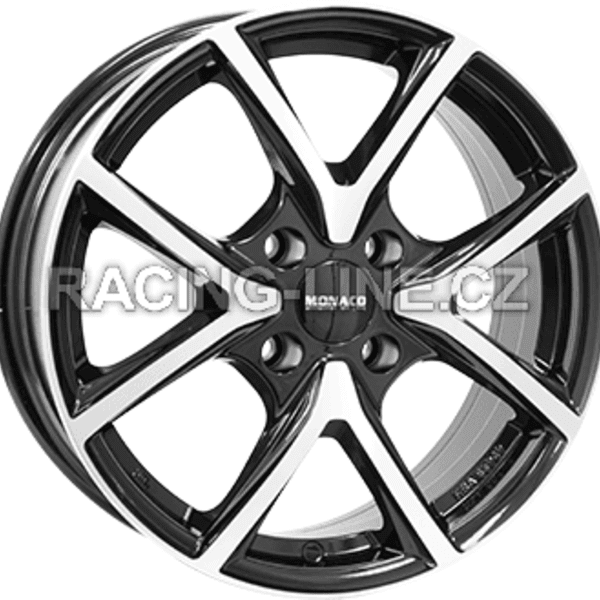 Alu kola MONACO WHEELS CL2, 16x6.5 4x100 ET40, černá lesklá + leštění