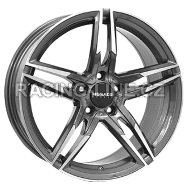 Alu kola MONACO WHEELS GP1, 18x8 5x120 ET35, šedivá + leštění