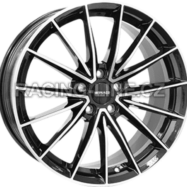 Alu kola MONACO WHEELS GP14, 19x8 5x112 ET45, černá lesklá + leštění (zátěžová)