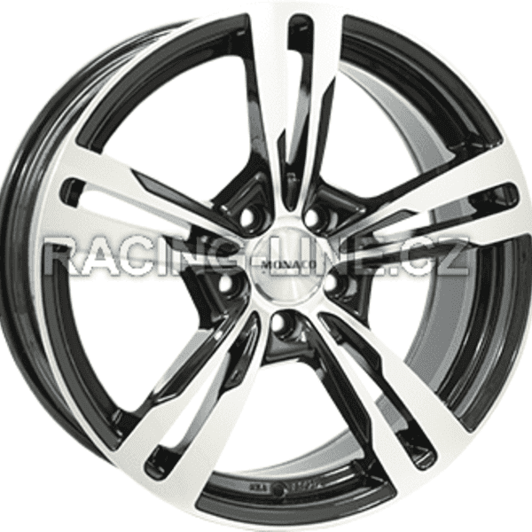 Alu kola MONACO WHEELS GP4, 17x7.5 5x112 ET45, černá lesklá + leštění