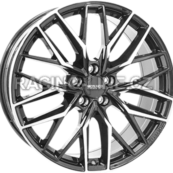 Alu kola MONACO WHEELS GPX, 20x8 5x108 ET45, černá lesklá + leštění