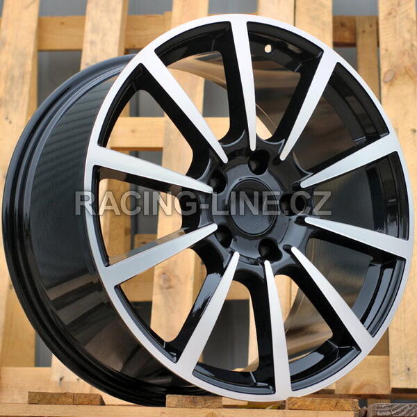 Alu kola Racing Line 1067, 20x8.5 5x130 ET50, černá + leštění