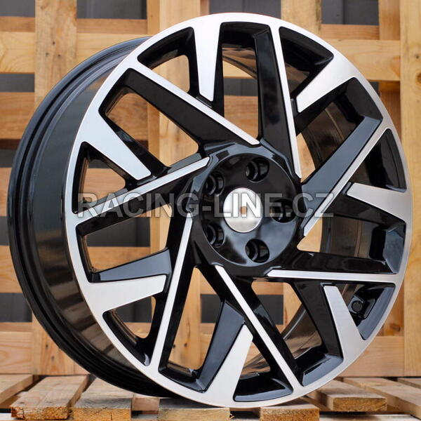 Alu kola Racing Line 3S1072, 18x7.5 5x114.3 ET49.5, černá + leštění