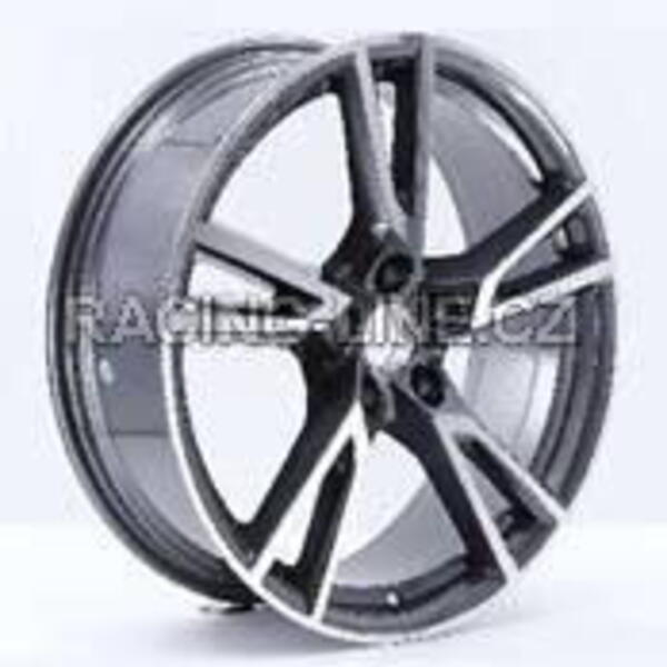 Alu kola Racing Line A043, 19x8 5x112 ET39, černá + leštění