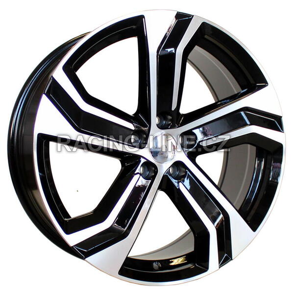 Alu kola Racing Line B0143, 20x8.5 5x108 ET43, černá + leštění