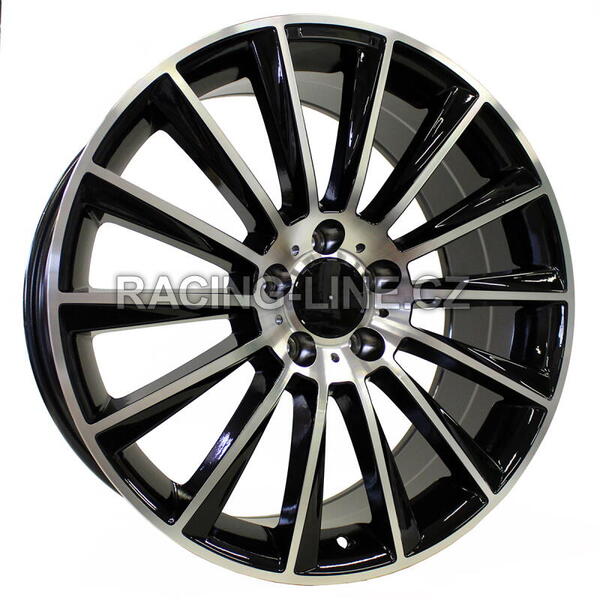 Alu kola Racing Line B1048, 16x7 5x112 ET45, černá + leštění