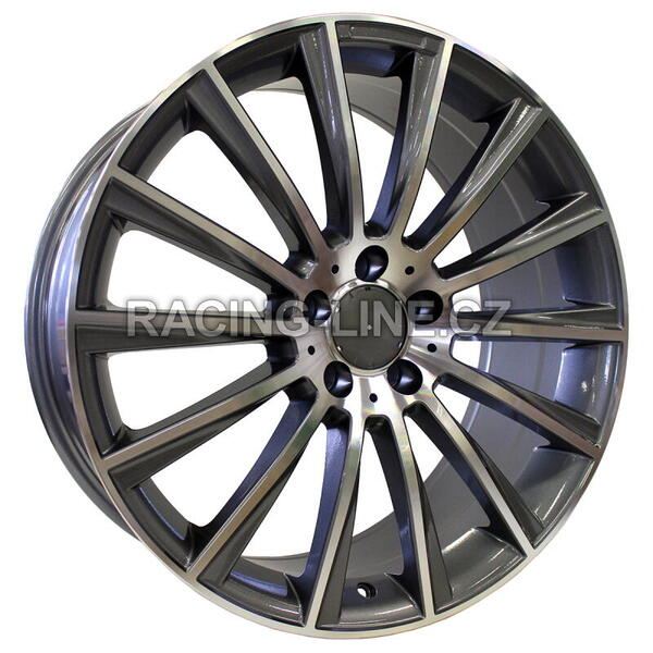 Alu kola Racing Line B1048, 20x8.5 5x112 ET40, šedivá + leštění