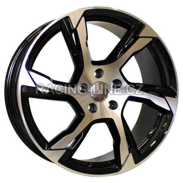 Alu kola Racing Line B1175, 20x8.5 5x108 ET43, černá + leštění