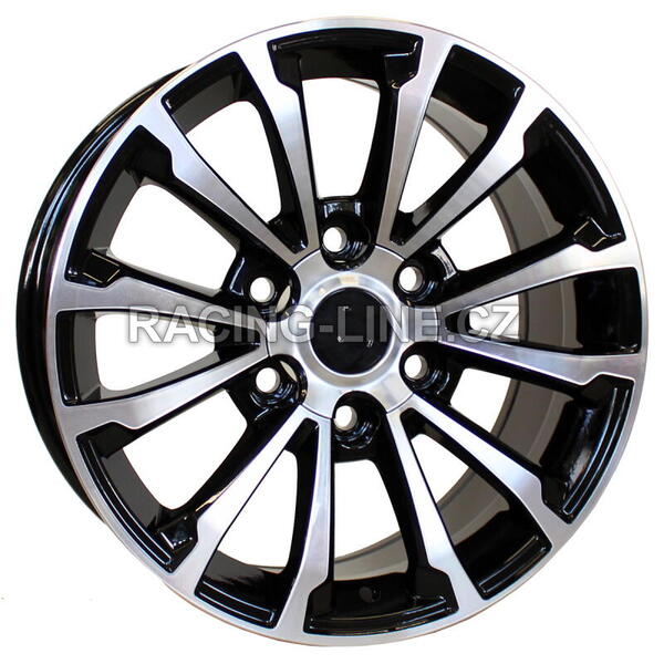 Alu kola Racing Line B1353, 17x7.5 6x139.7 ET25, černá + leštění