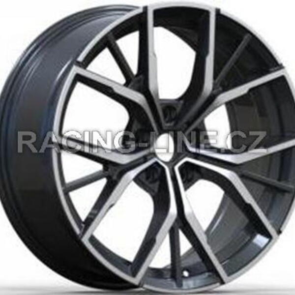 Alu kola Racing Line B1667, 19x8 5x112 ET30, černá + leštění