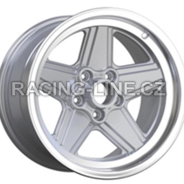 Alu kola Racing Line B1794, 16x8 5x112 ET11, stříbrná + leštěný límec