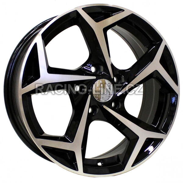 Alu kola Racing Line B5340, 17x7.5 5x112 ET42, černá + leštění