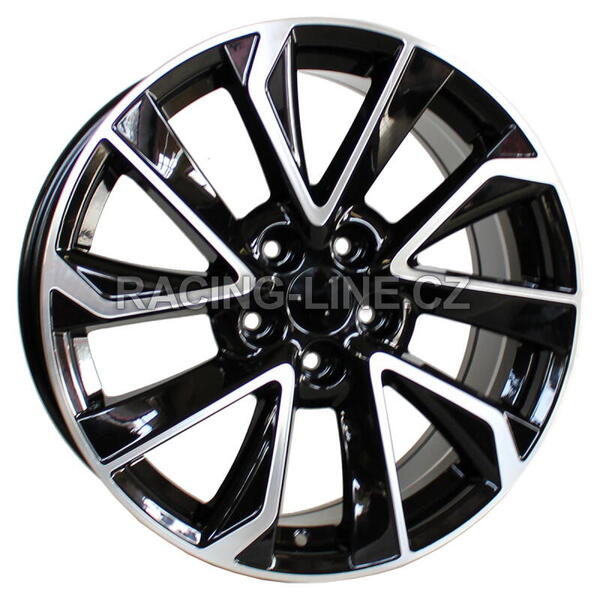 Alu kola Racing Line B5463, 17x7 5x114.3 ET45, černá + leštění