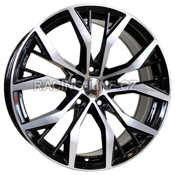 Alu kola Racing Line BK713, 19x8 5x112 ET45, černá + leštění