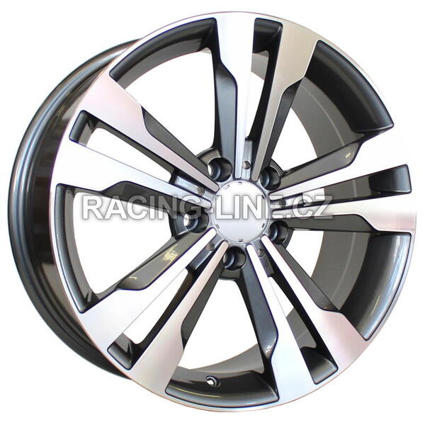 Alu kola Racing Line BK754, 18x8.5 5x112 ET45, šedivá + leštění