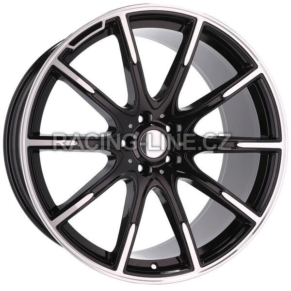 Alu kola Racing Line FE236, 21x10 5x112 ET63, černá + leštění