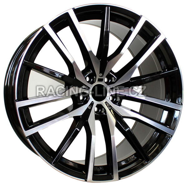 Alu kola Racing Line H0324, 22x10 5x120 ET40, černá + leštění