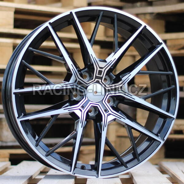 Alu kola Racing Line H5080, 17x7.5 5x112 ET28, černá + leštění