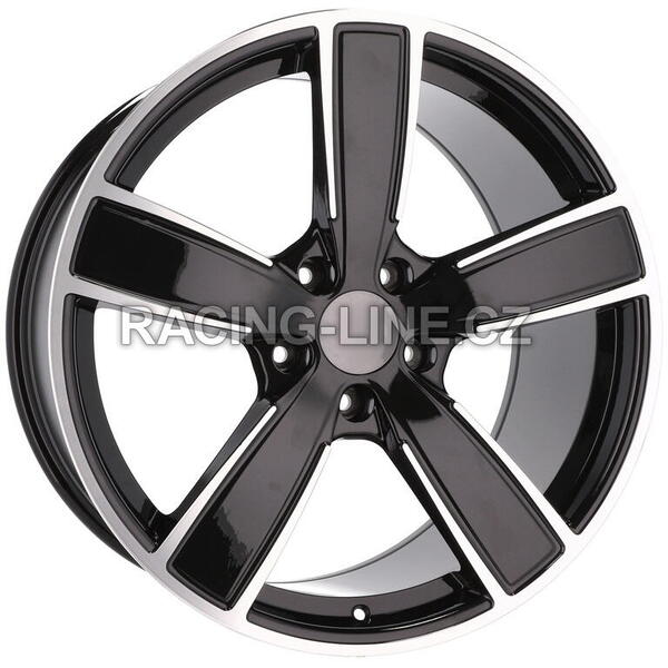 Alu kola Racing Line H5082, 22x9.5 5x130 ET46, černá + leštění