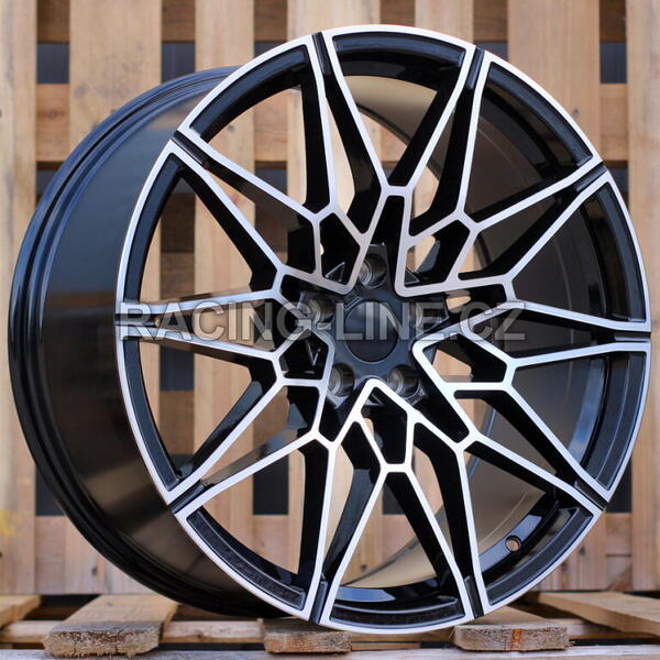 Alu kola Racing Line I0293, 20x8.5 5x120 ET35, černá + leštění