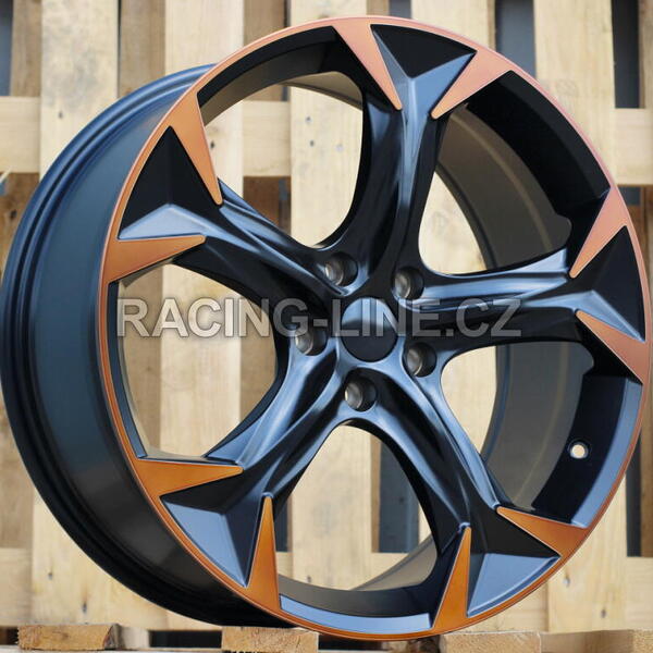 Alu kola Racing Line I5163, 18x8 5x112 ET40, černá matná + měděná barva leštění