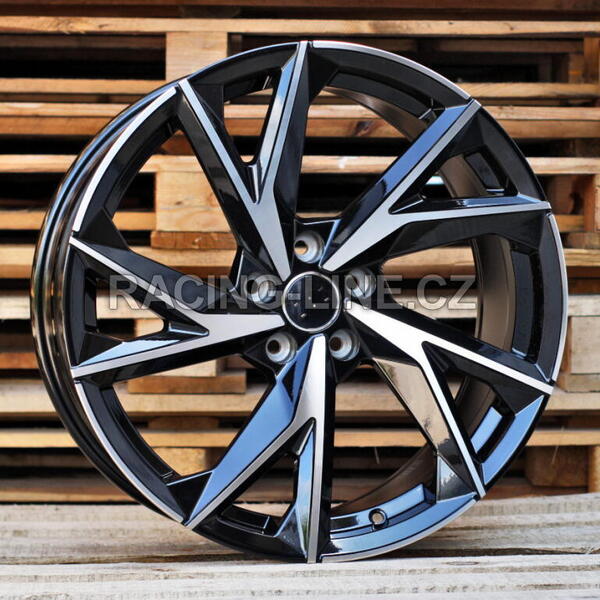 Alu kola Racing Line I5491, 18x8 5x112 ET36, černá + leštění