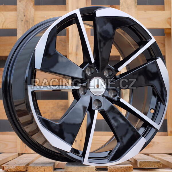 Alu kola Racing Line I5579, 19x8 5x112 ET45, černá + leštění