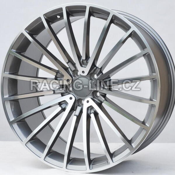 Alu kola Racing Line MR532, 22x10.5 5x112 ET40, šedivá + leštění