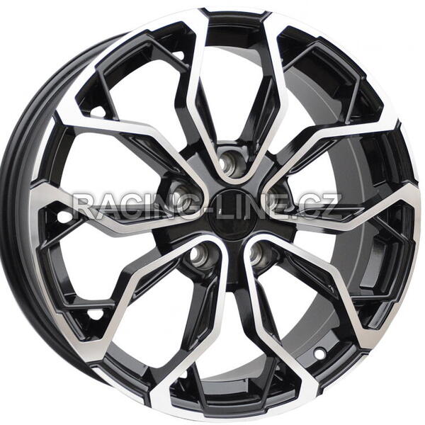 Alu kola Racing Line XF260, 17x7 5x114.3 ET43, černá + leštění