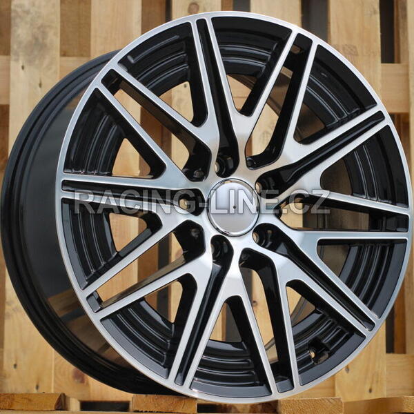 Alu kola Racing Line Y0102, 18x8.5 5x112 ET52, černá + leštění