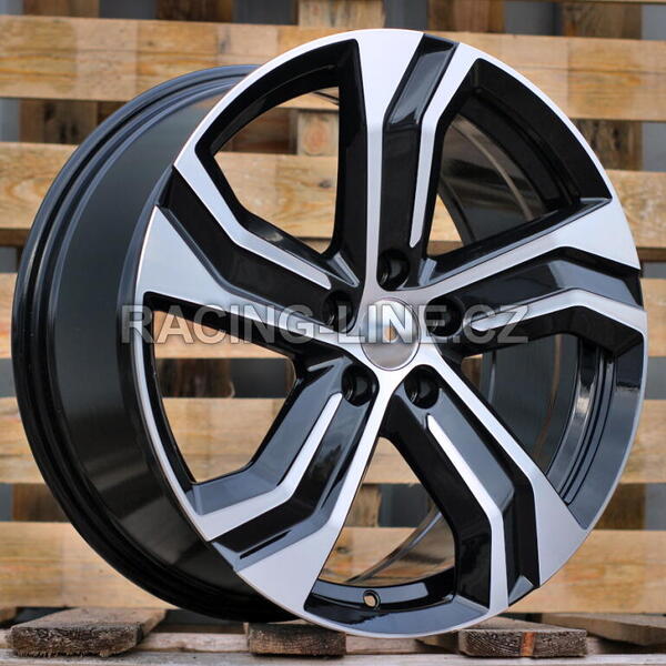 Alu kola Racing Line Y0143, 18x8 5x108 ET42, černá + leštění