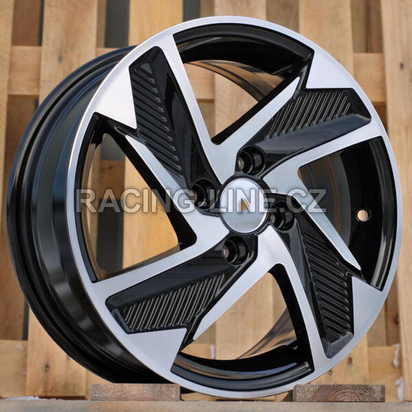 Alu kola Racing Line Y1169, 15x6 4x100 ET48, černá + leštění