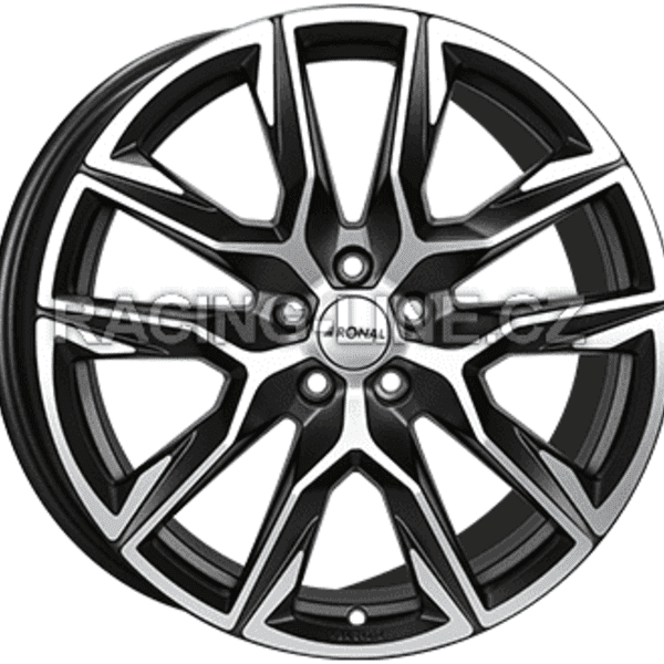 Alu kola RONAL R71, 20x8.5 5x114.3 ET40, tmavě šedivá + leštění (zátěžová)