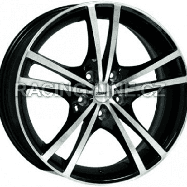 Alu kola TSW SPLITZ, 19x8 5x100 ET40, černá lesklá + leštění