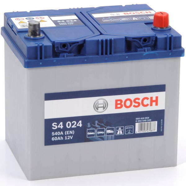 Autobaterie BOSCH S4 12V 60Ah 540A EN ASIA 0092S40240