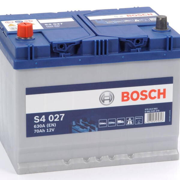 Autobaterie BOSCH S4 12V 70Ah 630A EN ASIA Levá 0092S40270