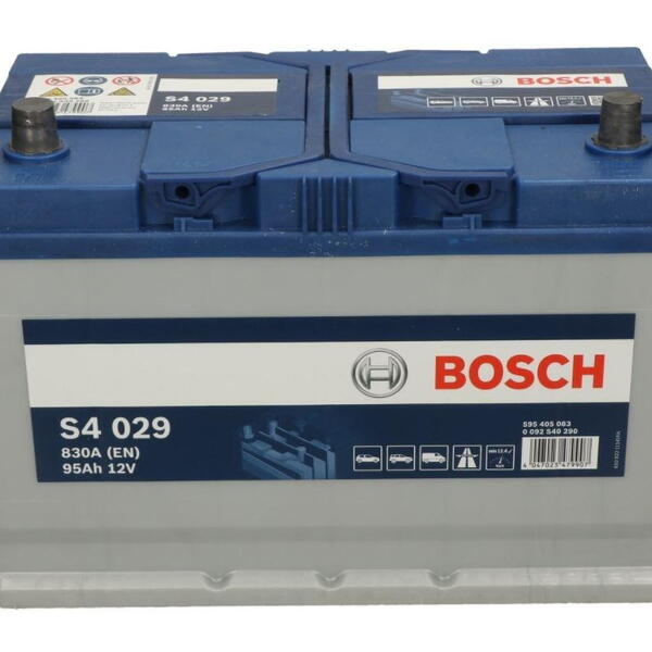 Autobaterie BOSCH S4 12V 95Ah 830A EN ASIA Levá 0092S40290