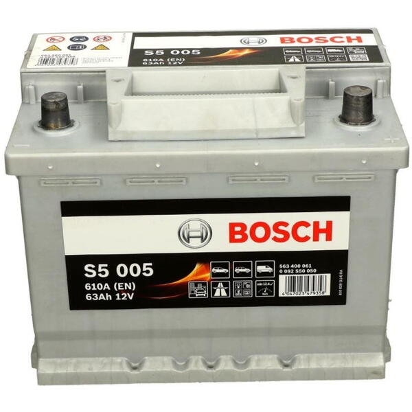 Autobaterie BOSCH S5 12V 63Ah 610A EN 0092S50050