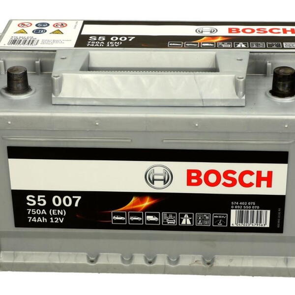 Autobaterie BOSCH S5 12V 74Ah 750A EN 0092S50070