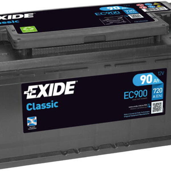 Autobaterie EXIDE Classic 12V 90Ah 720A EC900