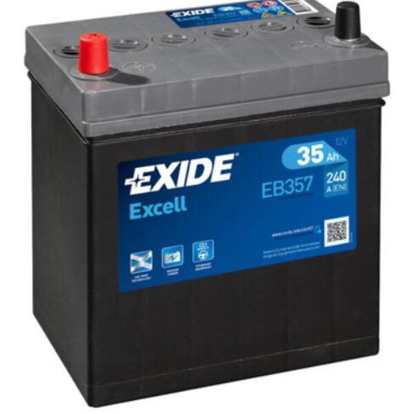 Autobaterie EXIDE Excell 12V 35Ah 240A levá EB357