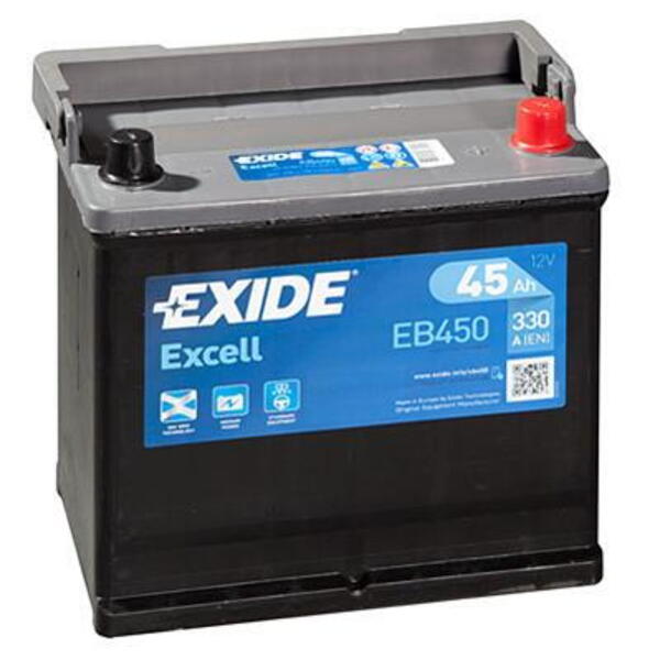 Autobaterie EXIDE Excell 12V 45Ah 330A EB450