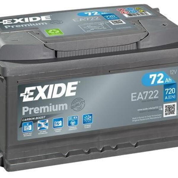 Autobaterie EXIDE Premium 12V 72Ah 720A EA722