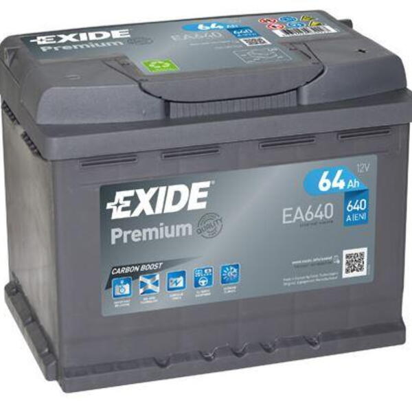 Autobaterie Exide Premium EA640 - 64Ah, 12V