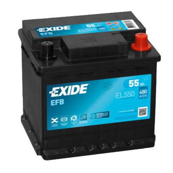 Autobaterie EXIDE Start-Stop EFB 12V 55Ah EL550