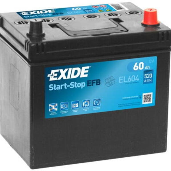 Autobaterie EXIDE Start-Stop EFB 12V 60Ah EL-604