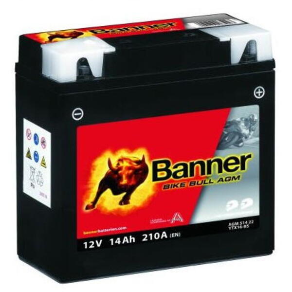 Banner Batterien GmbH Banner Bike Bull AGM 51422 YTX16-BS 12V 14Ah